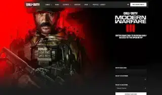 Snímka obrazovky stránky na uplatnenie kódu Call of Duty