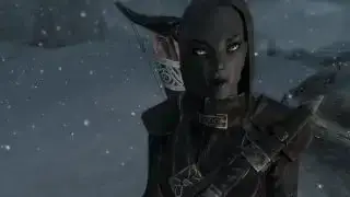 En iyi Skyrim modları — En iyi Skyrim modlarından biri olan The Eyes of Beauty sayesinde daha güzel gözlere sahip bir kara elf olan Karliah