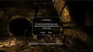 Labākie Skyrim modifikācijas — ekrānuzņēmums, kurā redzama Skyrim skaņas konfigurācijas izvēlne