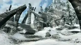 Skyrim console commands - Isang wintery landscape sa The Elder Scrolls V: Skyrim.