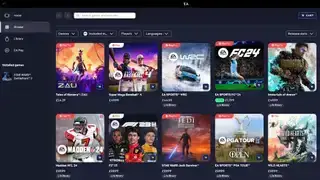 Η σελίδα καταστήματος του EA launcher.