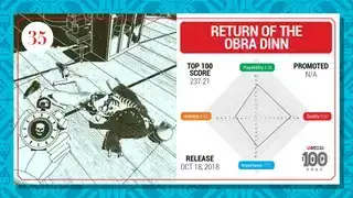 Το Return of the Obra Dinn Top 100 card (2023)