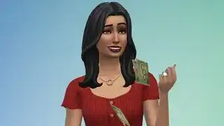 The Sims 4 - Bella Goth izgleda samozadovoljno dok joj novac leti iz ruku