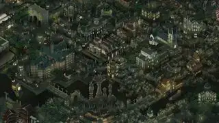 Illustration de Londres tombée d'une ville vue de dessus