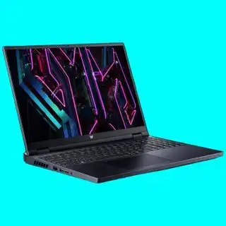 Acer Predator bærbar PC på blå bakgrunn