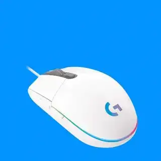 Mouse de gaming pe un fundal colorat