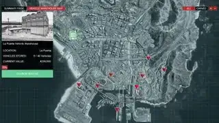 Компютърното меню на главния изпълнителен директор за Vehicle Cargo Warehouses в GTA Online