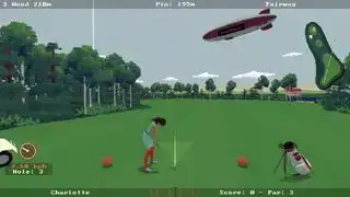 Un golfista en un campo de golf.