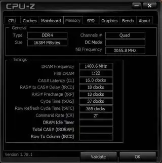 Ein Screenshot von CPU-Z