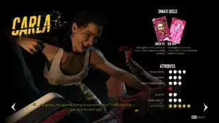 Ang profile ni Carla, isa sa mga puwedeng laruin na karakter sa Dead Island 2.