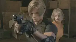 Armas secretas de Resident Evil 4 Remake: Leon protegiendo a Ashley