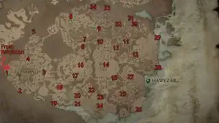 Diablo 4 Hawezar Altaar van Lilith-locaties