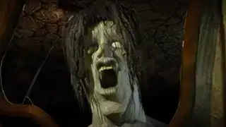 Isang imahe ng Planescape: Torment na nagpapakita ng The Nameless One na sumisigaw