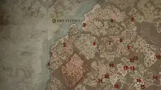 Diablo 4 dry steppes dungeon locations map