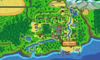 Bản mod Stardew Valley - Vị trí bản đồ NPC