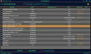 Стардев Валлеи мод менаџер Стардроп интерфејс који приказује различите модове, профиле и зависности.