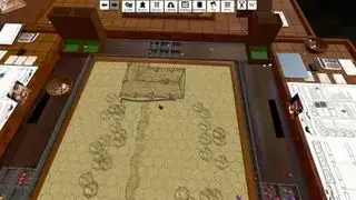 Sa itaas: Mabilis kong ginawa ang battle map na ito gamit ang Dungeon Painter Studio at Photoshop, kasama ang Tabletop Simulator