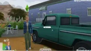 The Sims 4 mod - Egna bilar, en sim går mot en pickup med möjlighet att köra till en ny plats