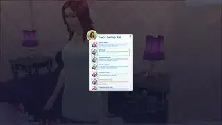 The Sims 4 mod – SimDa Dating App: meniu iš Sims