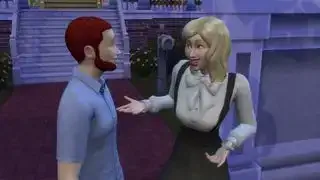 The Sims 4 — Симы с волнением разговаривают друг с другом.