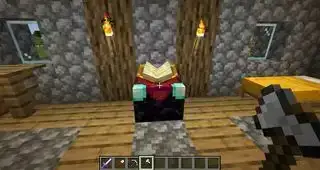 Kerintis stalas, skirtas daiktams prisotinti Minecraft kerais