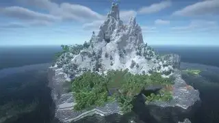 Semi di Minecraft: un'imponente isola di montagna