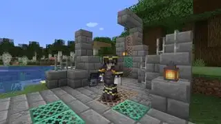 Minecraft 1.21 – a nova arma maça sendo empunhada por um personagem blindado